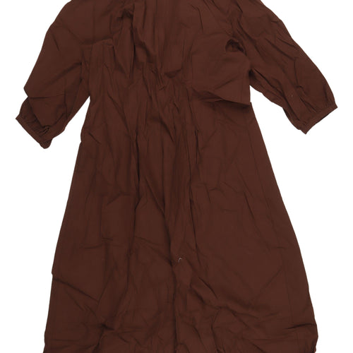 Marks and Spencer Women's Brown Midi A-Line Dress