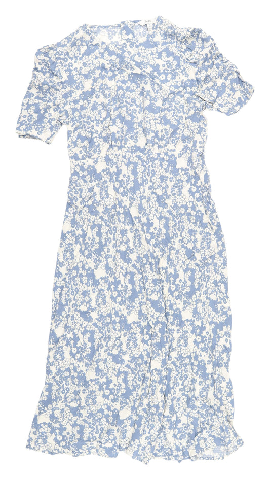 Marks and Spencer Women's Blue Floral Shift Dress Size 14