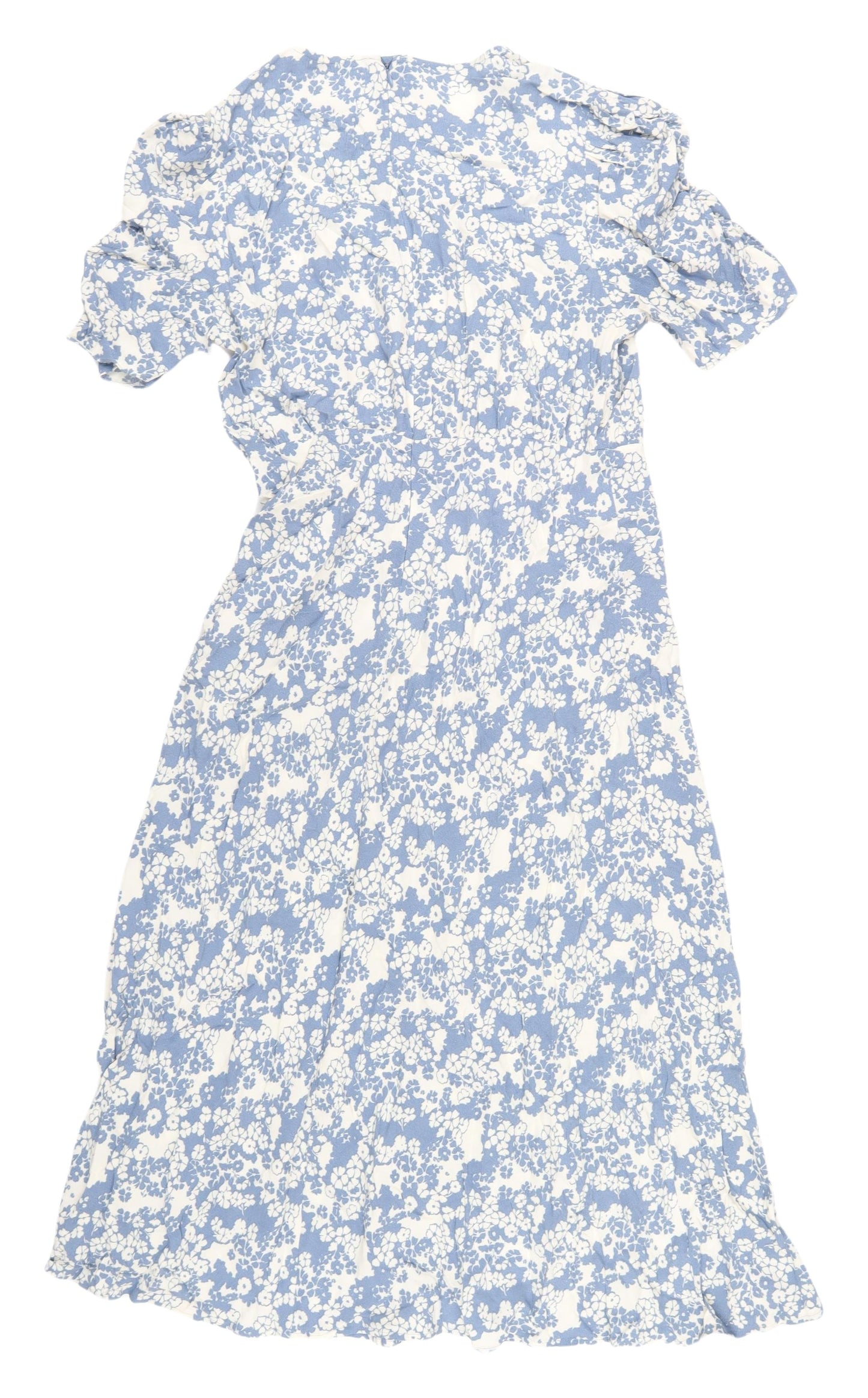 Marks and Spencer Women's Blue Floral Shift Dress Size 14