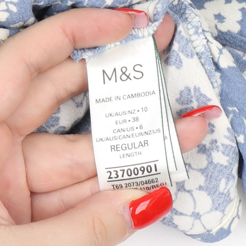 Marks and Spencer Women's Blue Floral Midi Dress