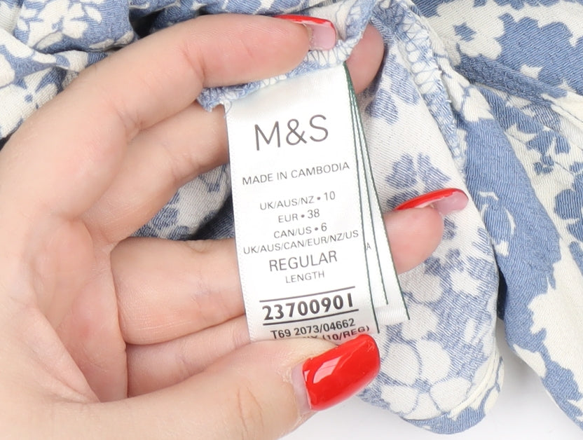Marks and Spencer Women's Blue Floral Midi Dress