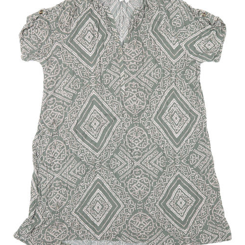 Apricot Women's Grey Geometric Shift Dress Size 12