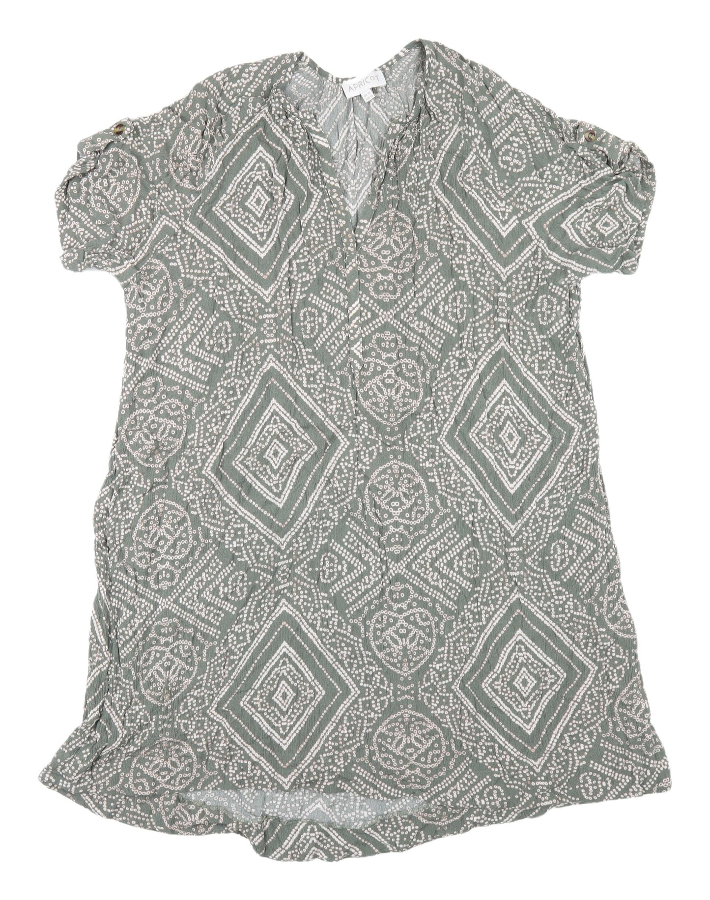Apricot Women's Grey Geometric Shift Dress Size 12