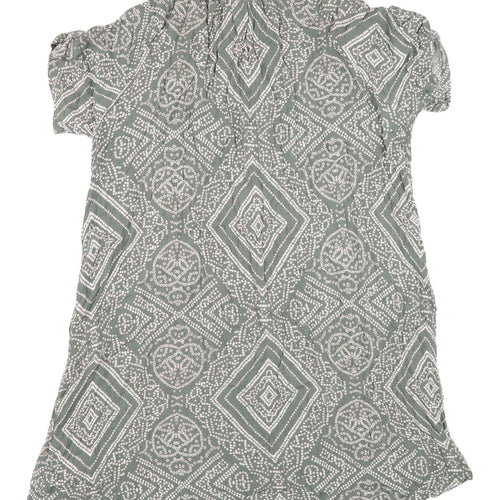 Apricot Women's Grey Geometric Shift Dress Size 12