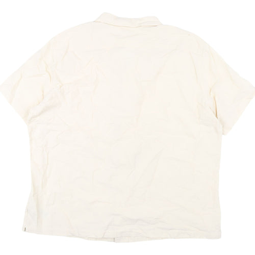 Marks & Spencer Men's Ivory 3XL Casual Button-Up