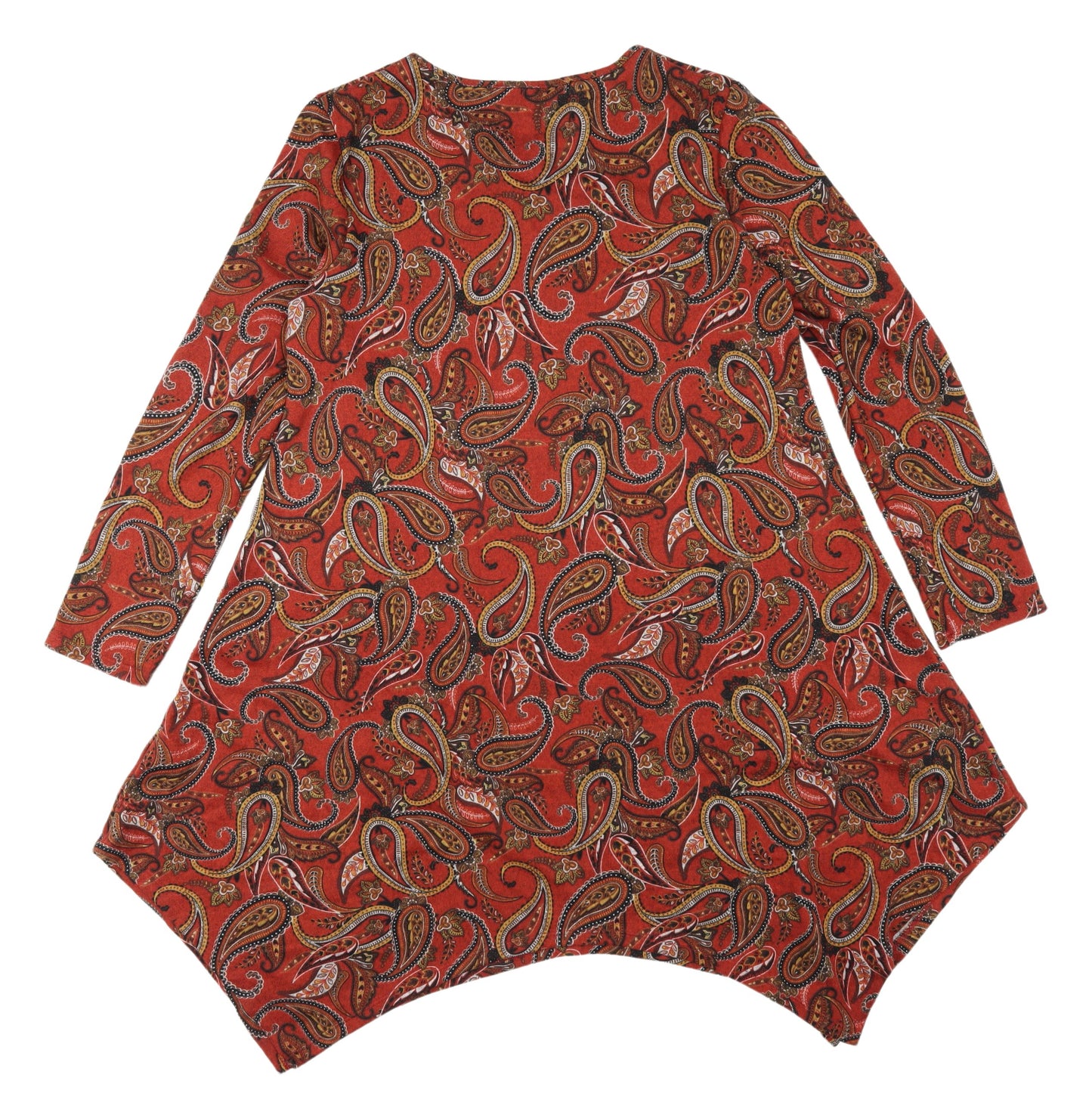 Apricot Women's Red Paisley Long Sleeve Dress UK 12