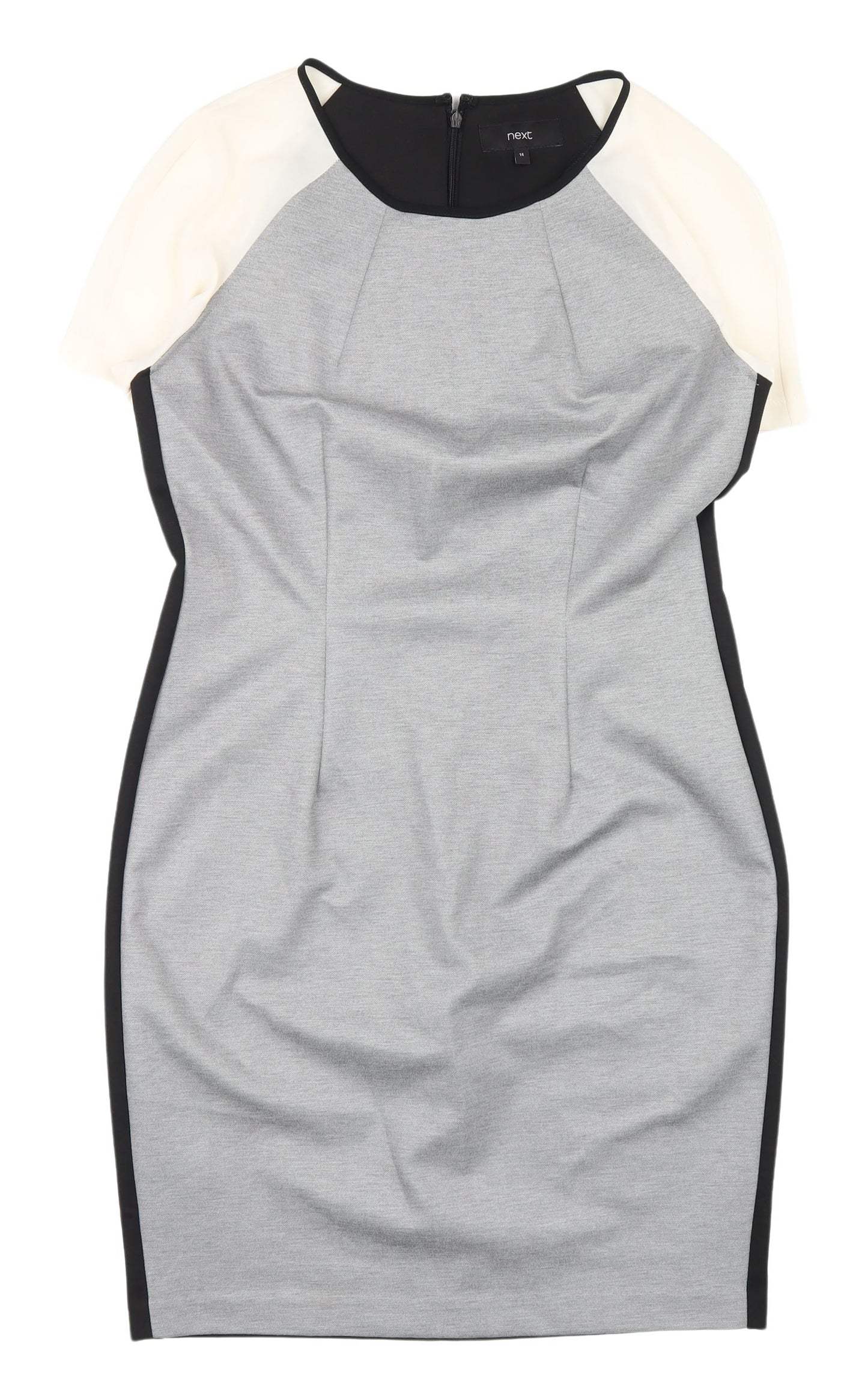 Next Women's Grey & Black Colourblock Mini Dress