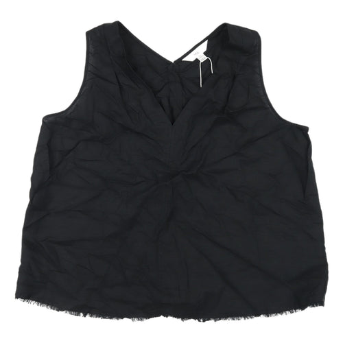Marks and Spencer Black Women's Size 18 V-Neck Tank