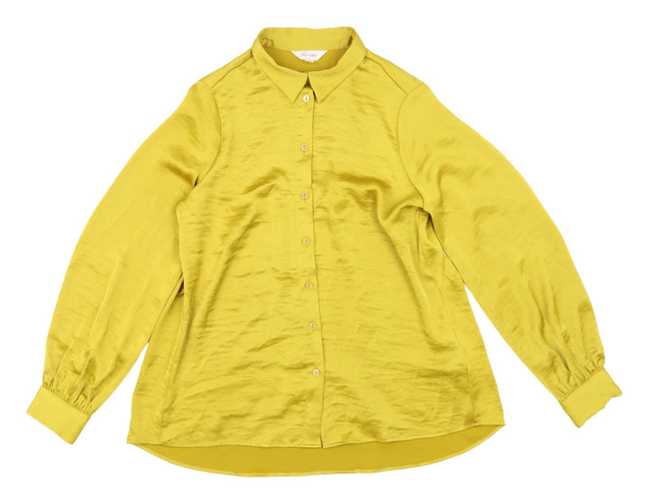 Per Una Yellow Button-Up Blouse, Women’s Size 8, Casual