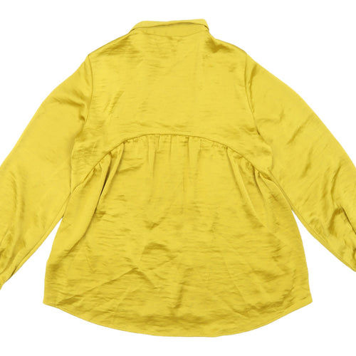 Per Una Yellow Button-Up Blouse, Women’s Size 8, Casual