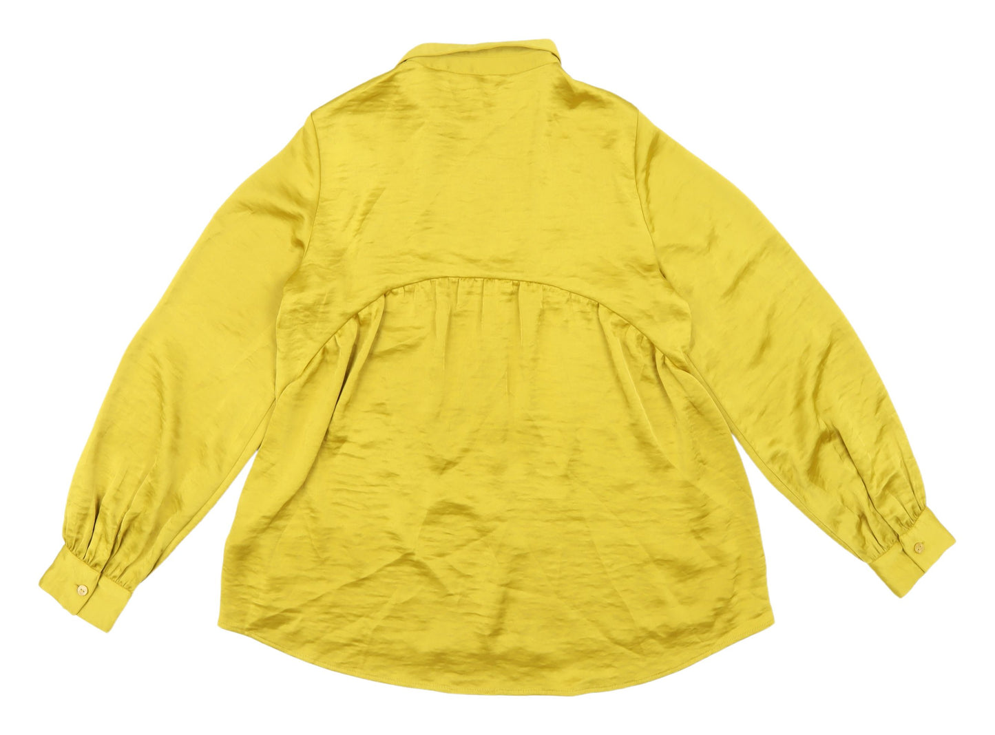 Per Una Yellow Button-Up Blouse, Women’s Size 8, Casual