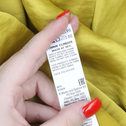 Per Una Yellow Button-Up Blouse, Women’s Size 8, Casual
