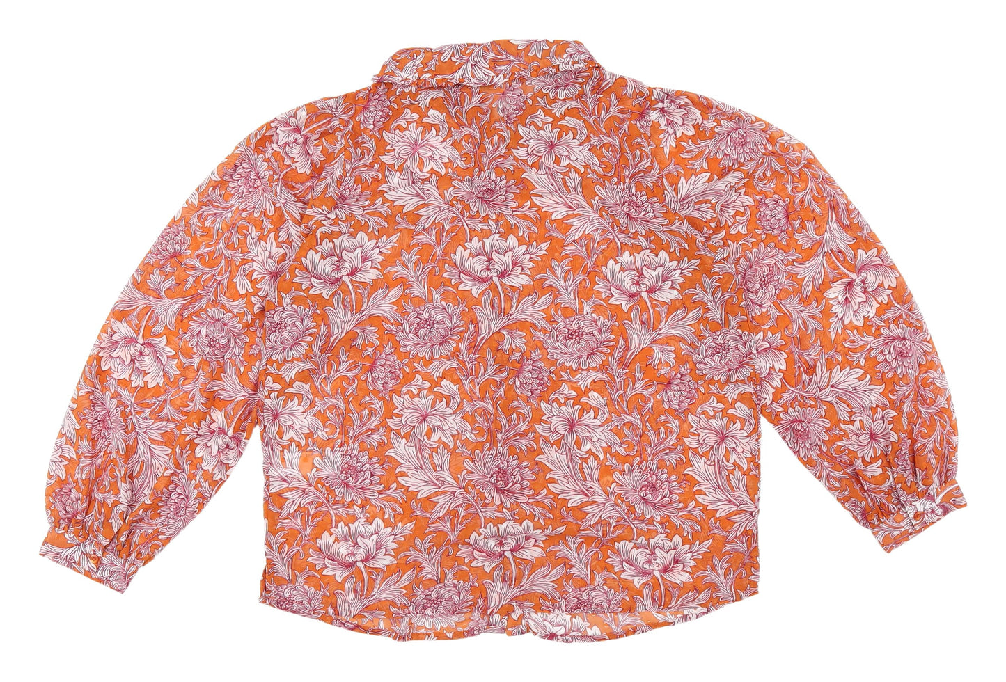 Next Women's Orange Floral Blouse, Size 10, Tunic Style