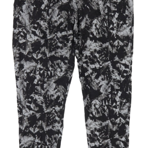 Marks and Spencer Women's Grey Floral Leggings - Size 14