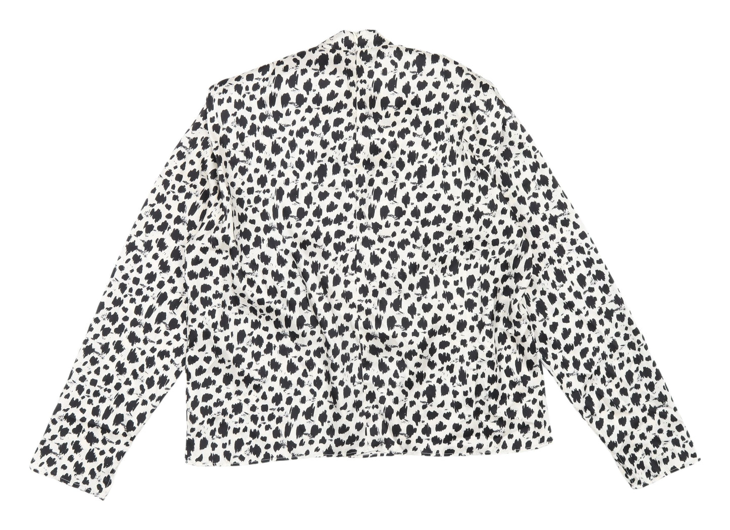 Zara Women's White Animal Print Blouse, Size S
