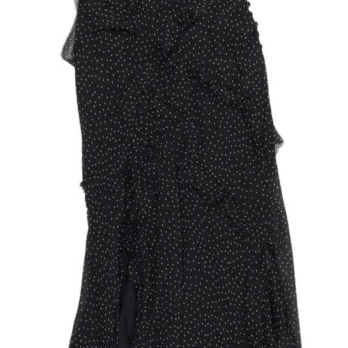 ASOS DESIGN Women's Black Polka Dot Slip Dress Size 10