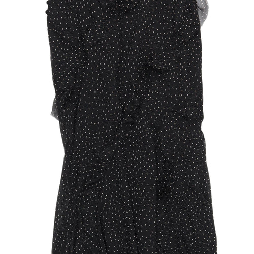 ASOS DESIGN Women's Black Polka Dot Slip Dress Size 10