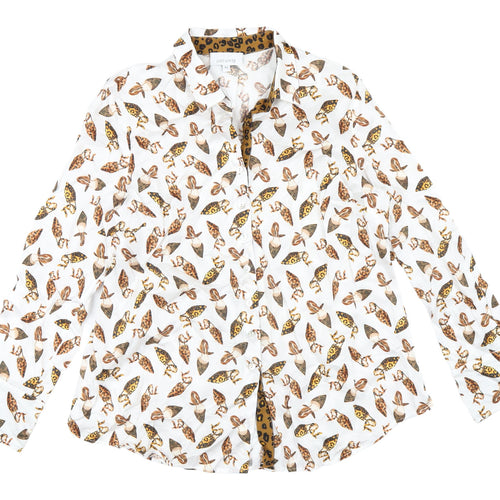 Just White Women's Multicoloured Animal Print Shirt