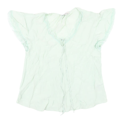 Marks and Spencer Women's Green Blouse, Size 8