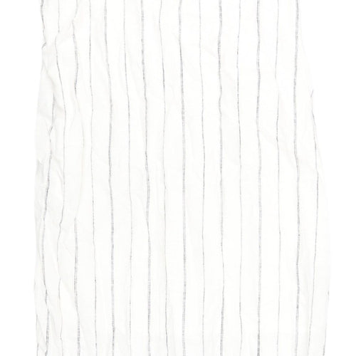 Marks and Spencer Women's White Striped Long Shift Dress