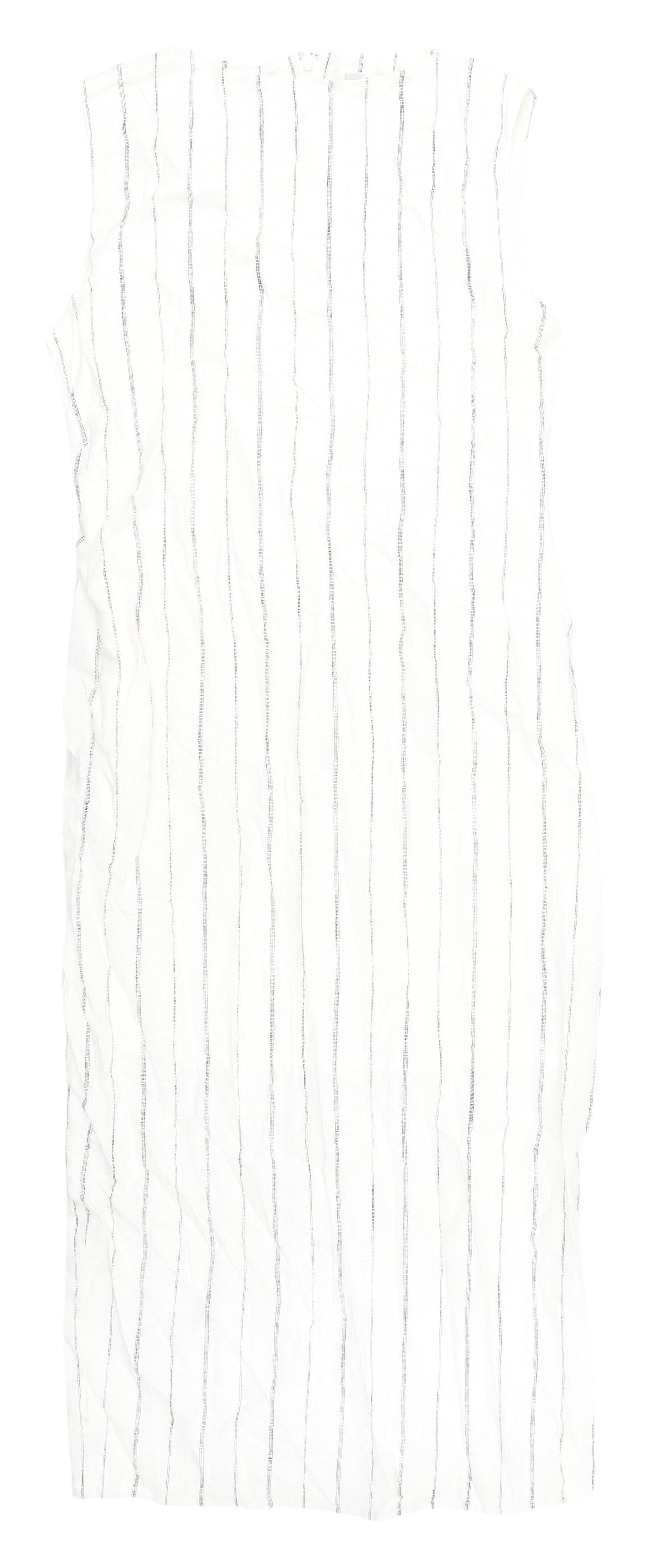 Marks and Spencer Women's White Striped Long Shift Dress