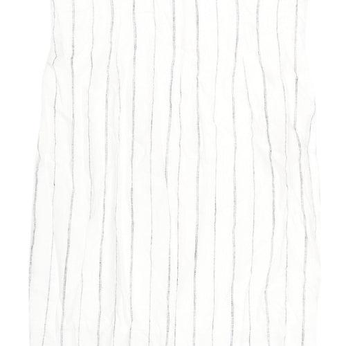 Marks and Spencer Women's White Striped Long Shift Dress