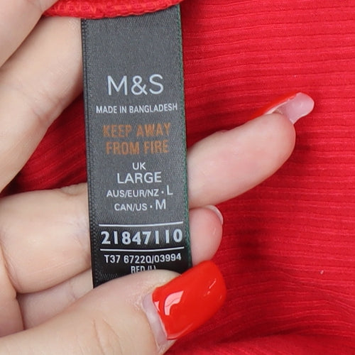 Marks and Spencer Women’s Red Jersey Dress L
