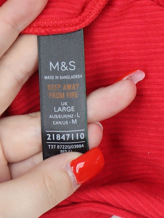 Marks and Spencer Women’s Red Jersey Dress L