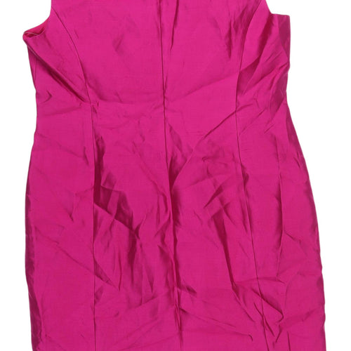 Jones New York Pink Silk Sheath Dress Size 18