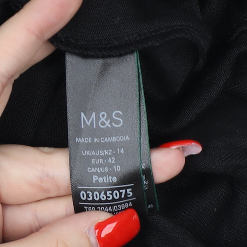 Marks and Spencer Black Petite Dress, Size 14, Women's