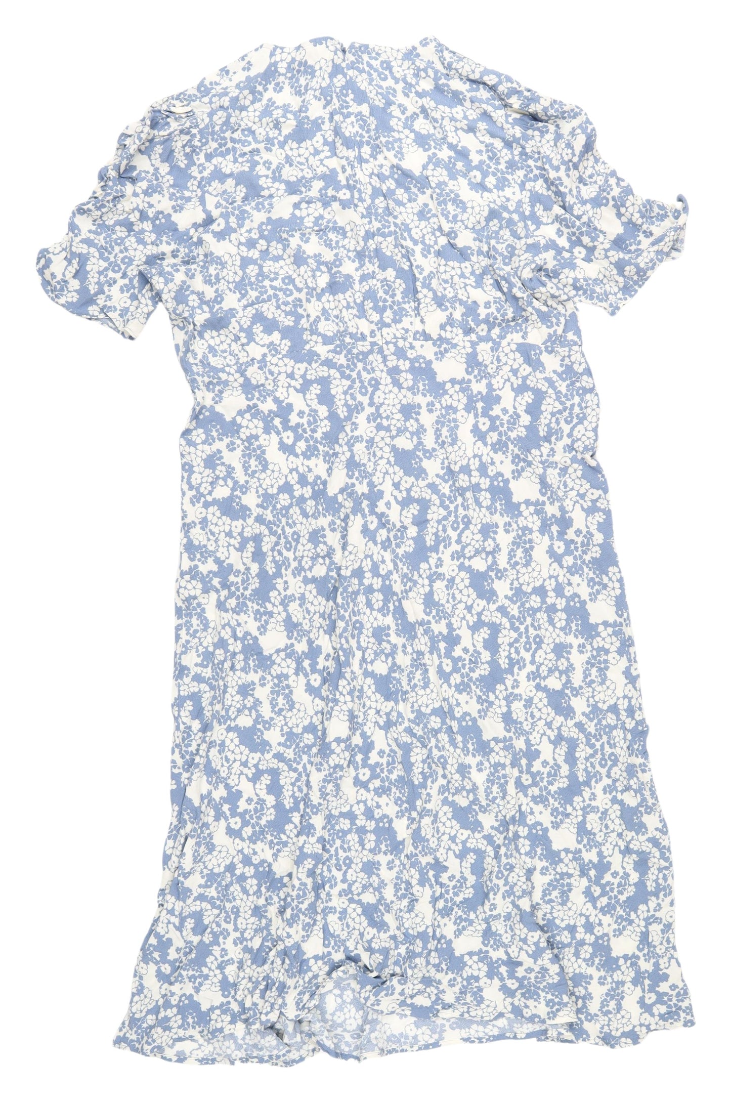 Marks and Spencer Women's Floral Blue Shirt Dress Size 20