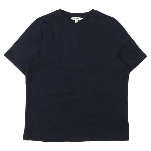 Marks and Spencer Women's Black Cotton T-Shirt Size 14