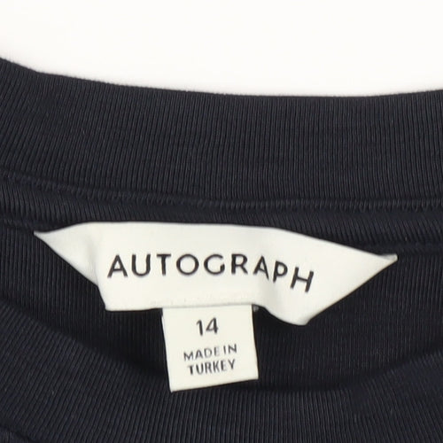 Marks and Spencer Women's Black Cotton T-Shirt Size 14
