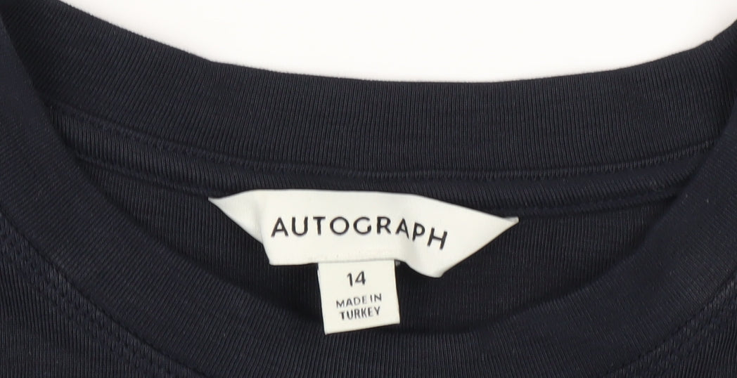 Marks and Spencer Women's Black Cotton T-Shirt Size 14