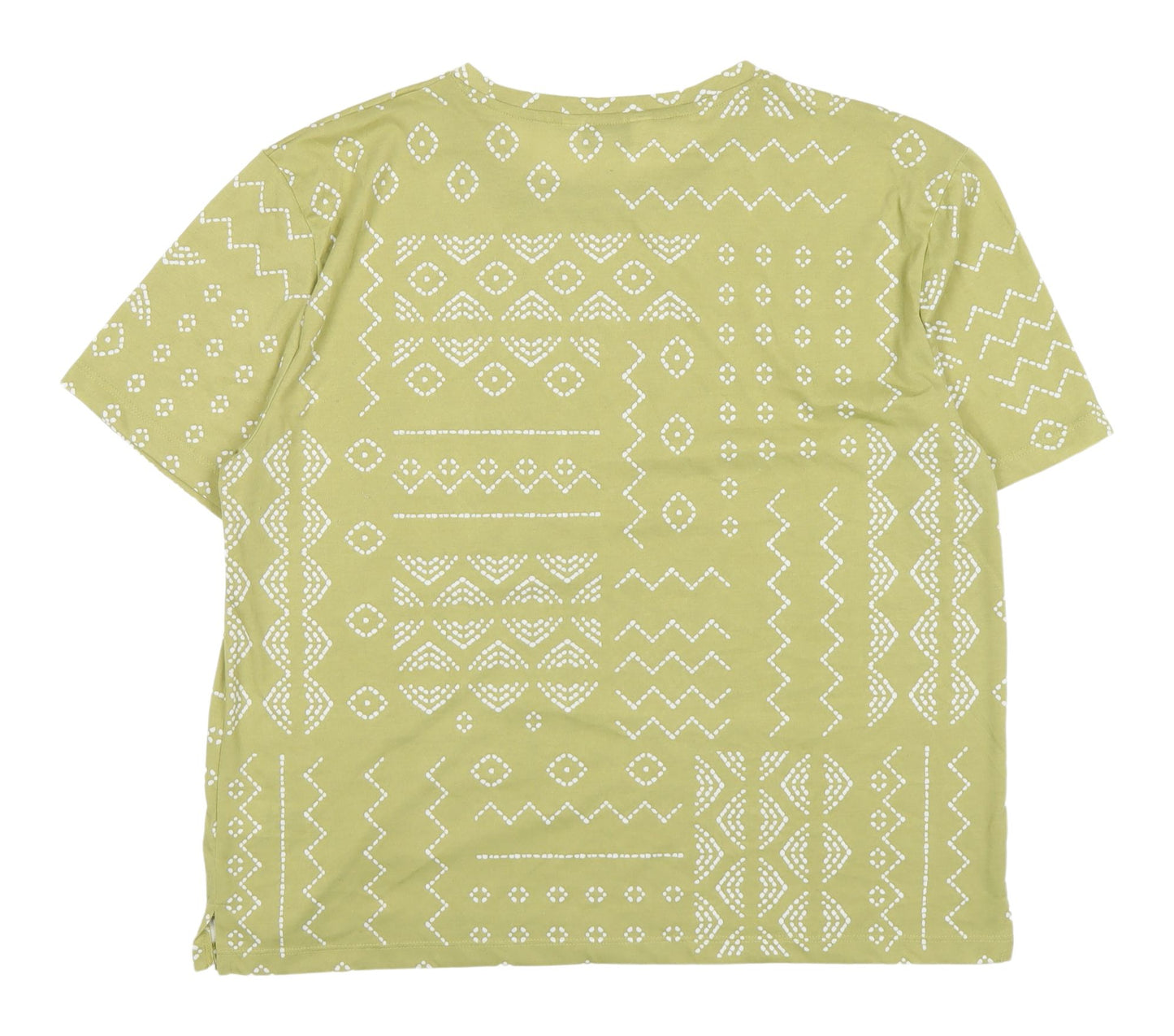 Marks & Spencer Women's Green Geometric T-Shirt, Size 14