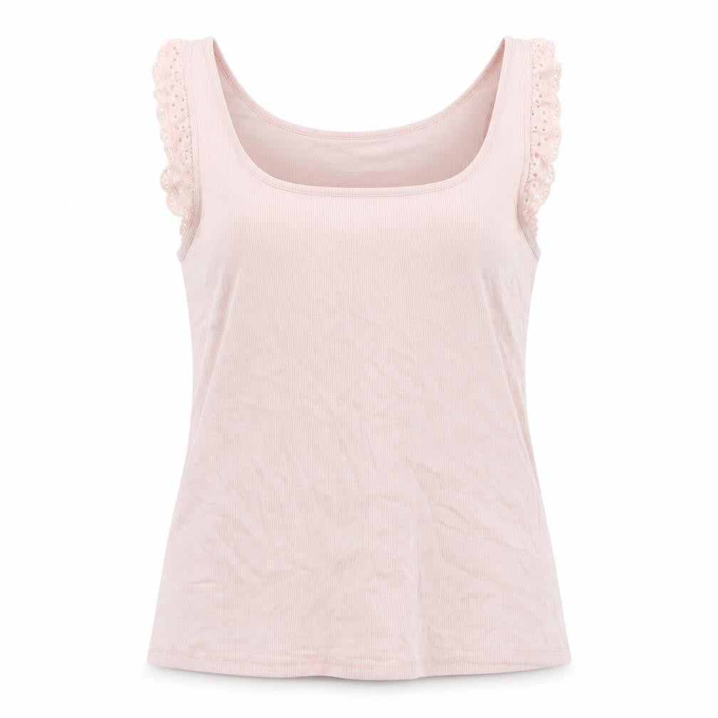 Front view of Marks & Spencer Women's Pink Sleeveless Tank, XL