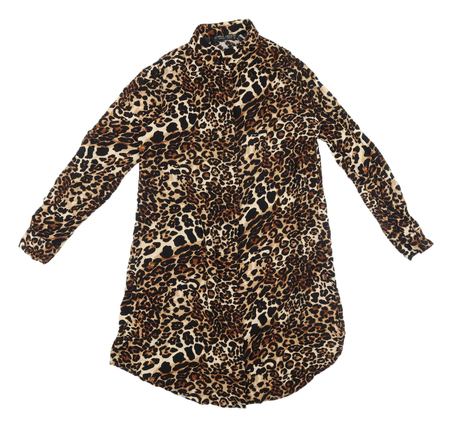 Polo Login Women's Leopard Print Shirt Dress