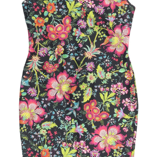 Next Women's Multicoloured Floral Bodycon Dress, Size 12