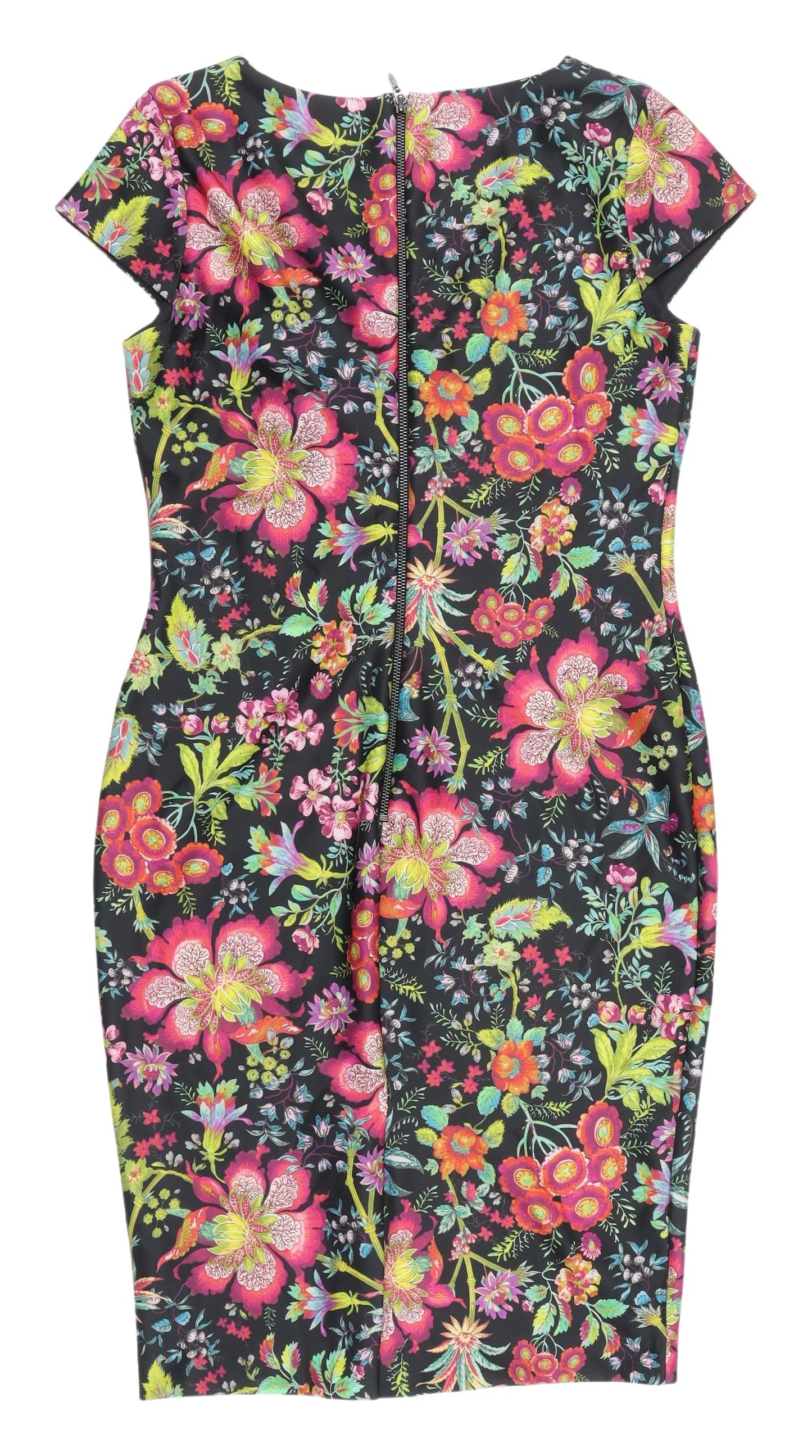 Next Women's Multicoloured Floral Bodycon Dress, Size 12