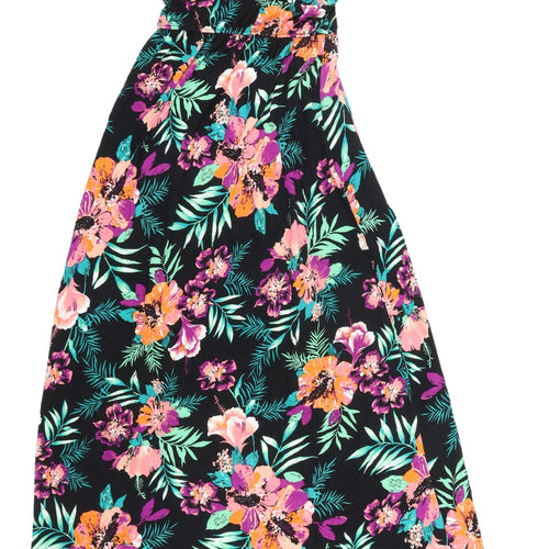 New Look Women's Multicoloured Floral A-Line Dress Size 14