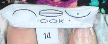 New Look Women's Multicoloured Floral A-Line Dress Size 14