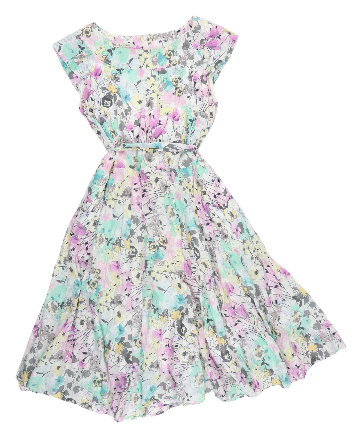 Laura Ashley Women's Multicoloured Floral Dress Size 16