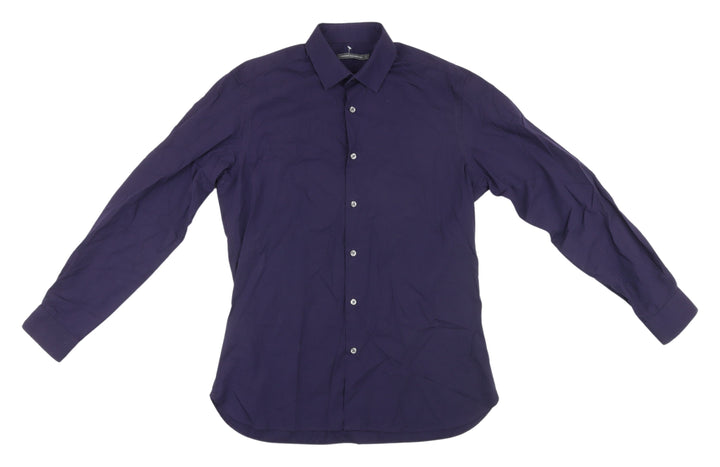 French Connection Men's Blue Long Sleeve Shirt L