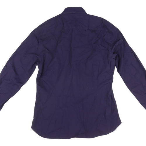 French Connection Men's Blue Long Sleeve Shirt L