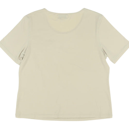 Anne Smith Women's Beige Floral T-Shirt, M, Casual Style