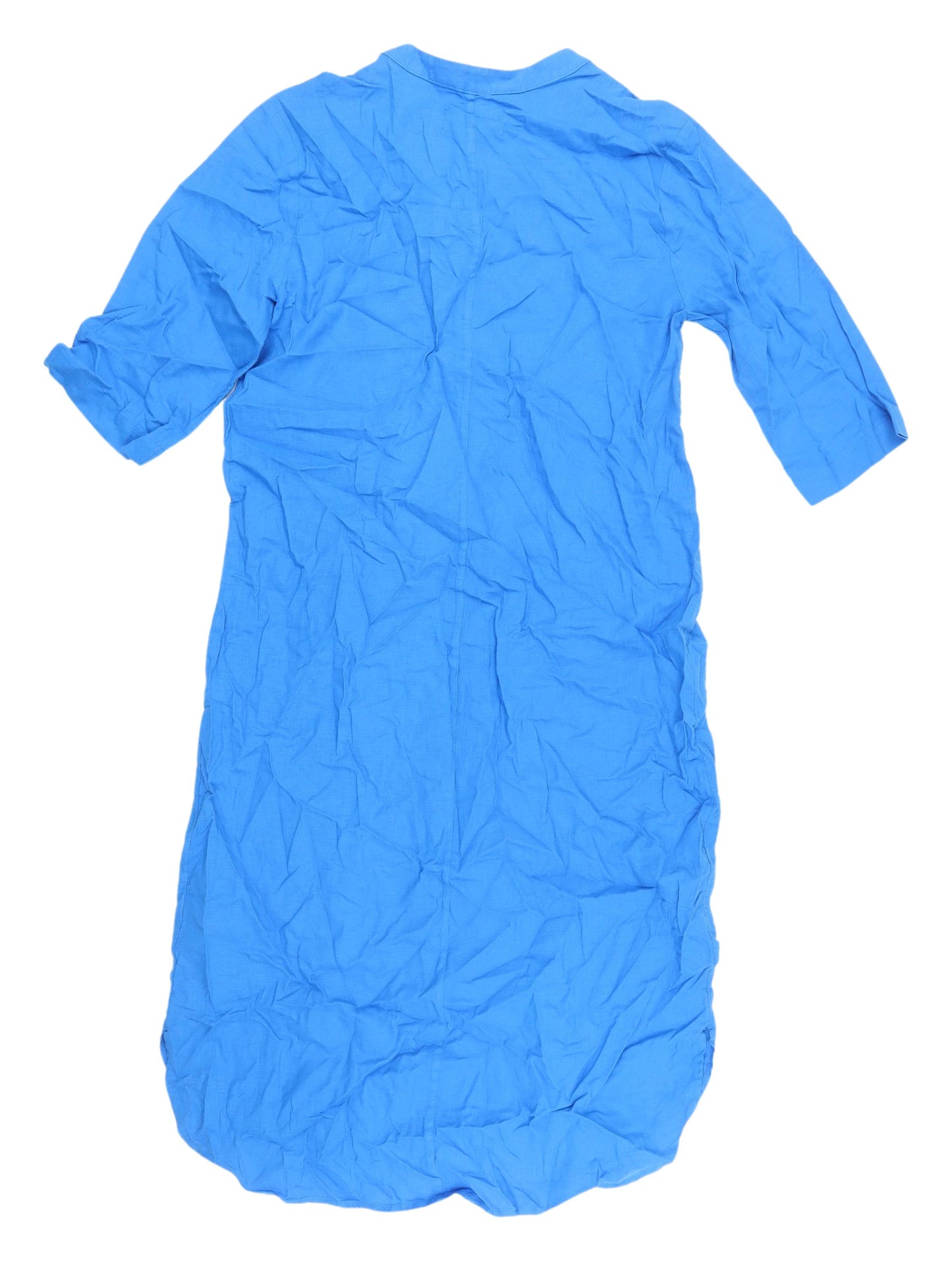 Marks and Spencer Women's Blue V-Neck Dress Size 10