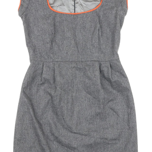 French Connection Women's Grey Sheath Dress 4 Cap Sleeve
