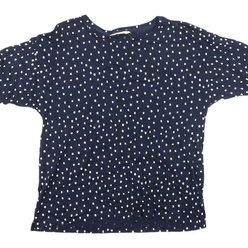 Marks and Spencer Blue Polka Dot T-Shirt M, Women's