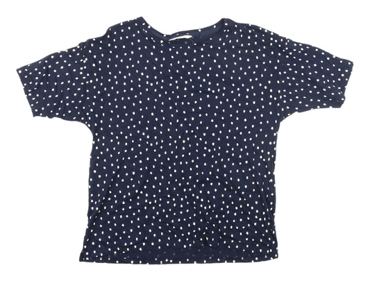 Marks and Spencer Blue Polka Dot T-Shirt M, Women's