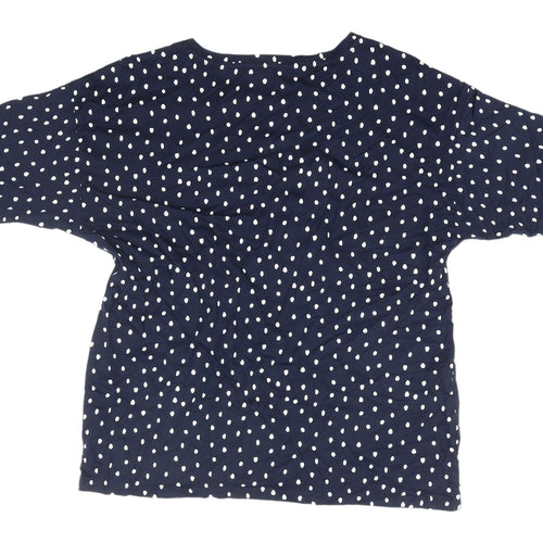 Marks and Spencer Blue Polka Dot T-Shirt M, Women's